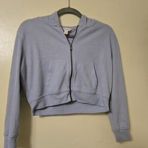 Kids Light Blue Zip-Up Hoodie